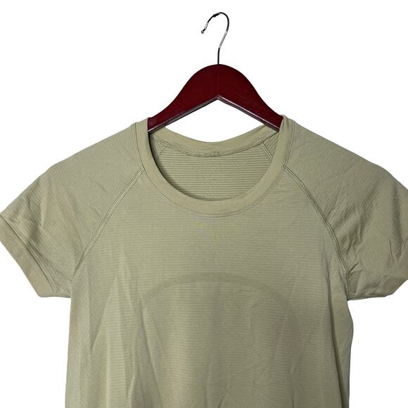 Lululemon tech swiftly short sleeve t shirt in lime green sz 6 - Picture 3 of 5